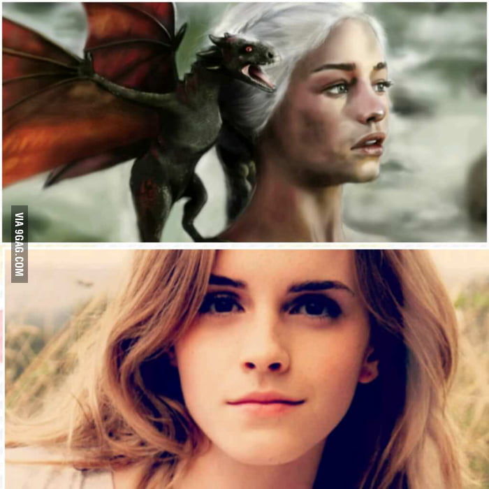 Daenerys Targaryen And A Dragon Or Hermione A