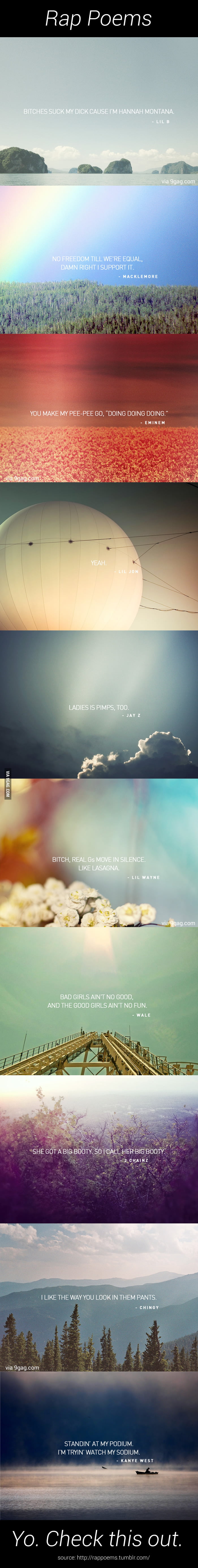 Rap lyrics, you are beautiful! - 9GAG