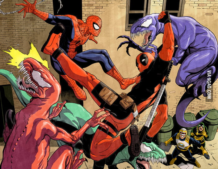 Spiderman & Deadpool The Badass Team - 9GAG, everything will change wallpaper hd