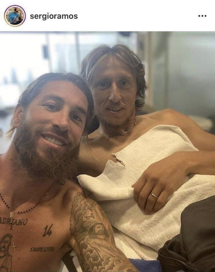 Luka Modric looks like he just gave birth to Ramos’ baby - 9GAG