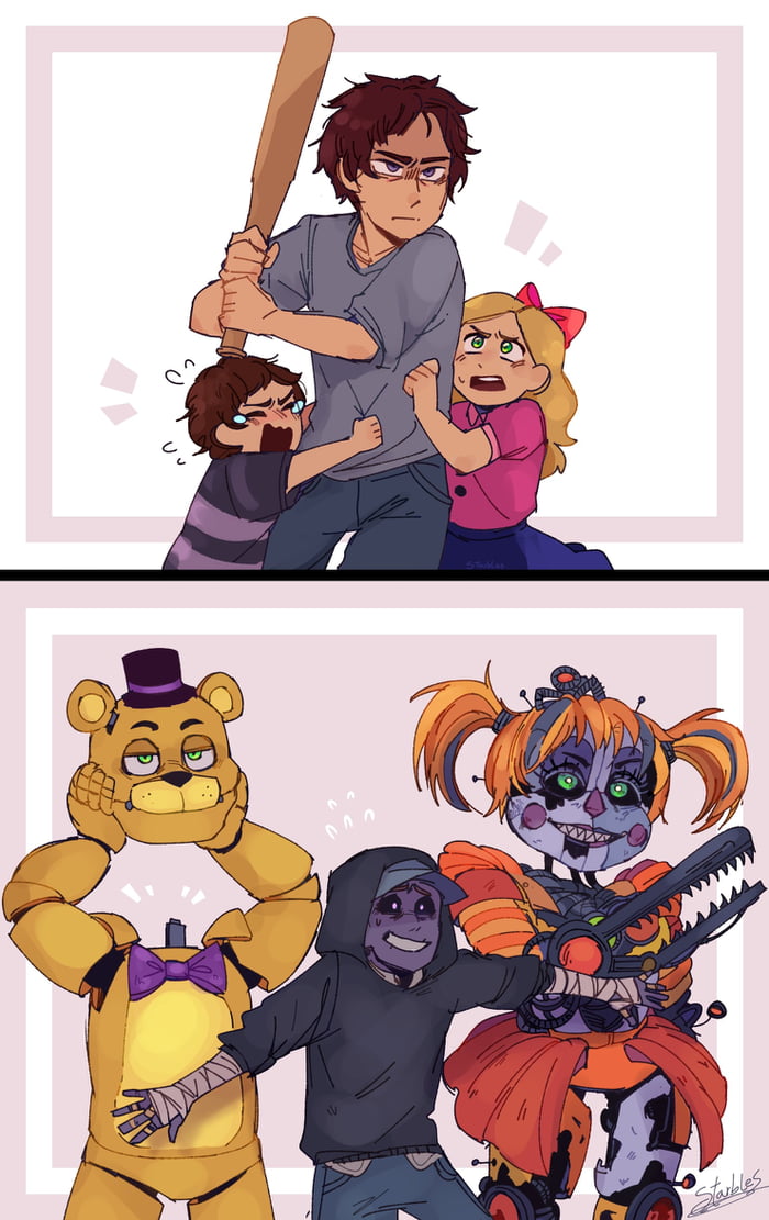 The Afton Siblings By Skeletoninthemelonland Gag