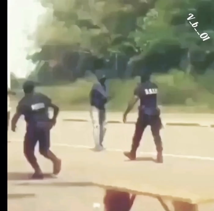Let me just wave this machete at a cop