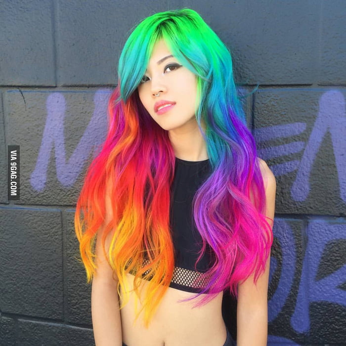 Rainbow Hair 9gag 