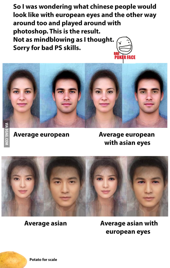 What European people would look like with Asian eyes - 9GAG.