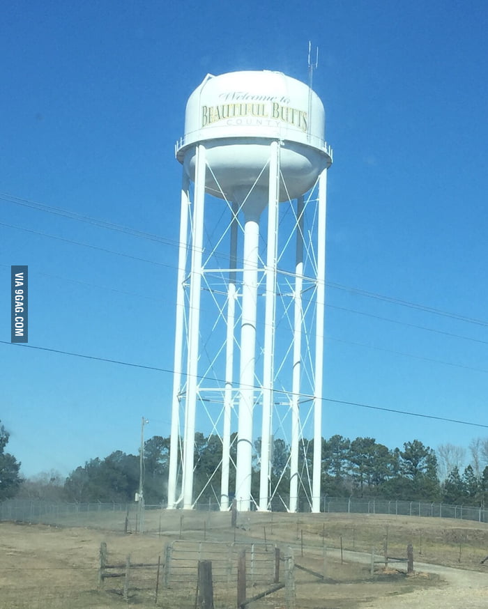 So I live in Butts county, This is our water tower. 9GAG