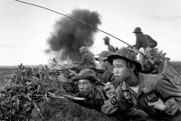 A Radioman Of The North Vietnamese Army Relaying Battlefield