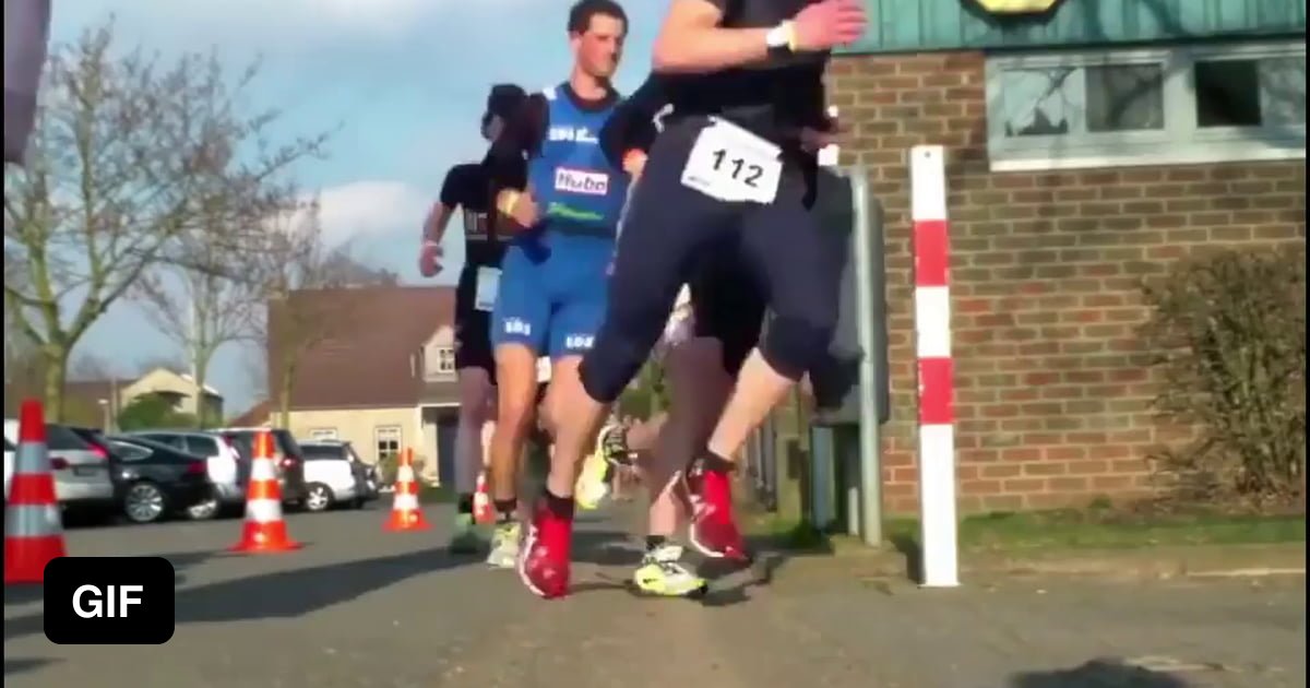 Runner smashes nuts into pole 9GAG
