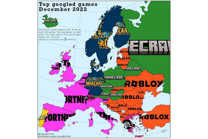Top Googled Games In Dec 22 Accoding To Google Trends 9GAG