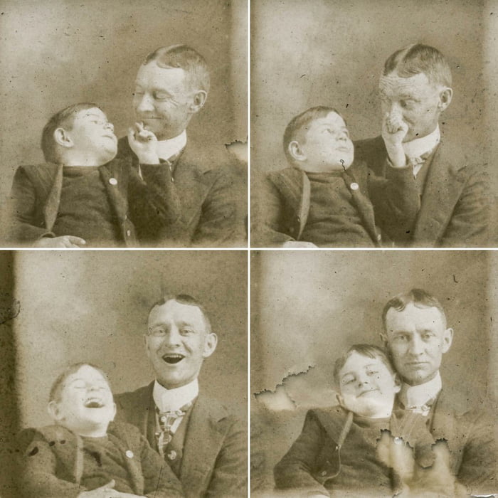 Father And Son Goofing During Foto Shoot Around 1900 9GAG