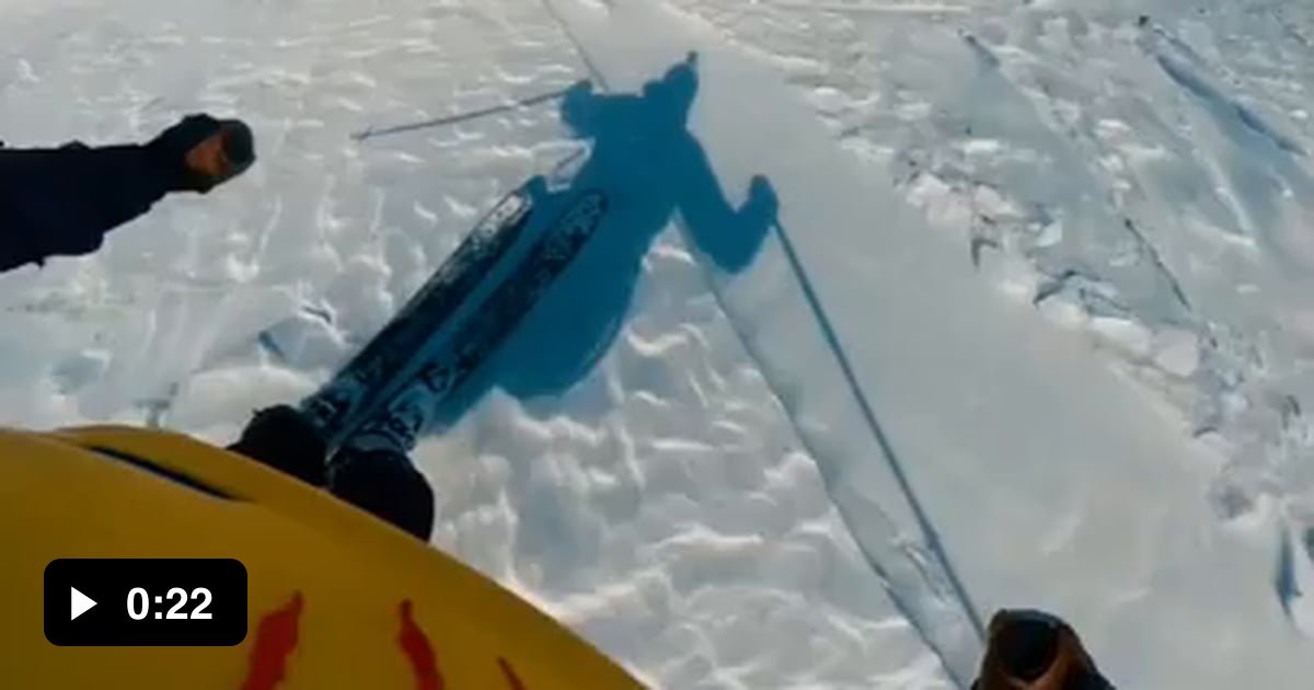 French Skier Lespowtos On Instagram Miraculously Survives Crevasse