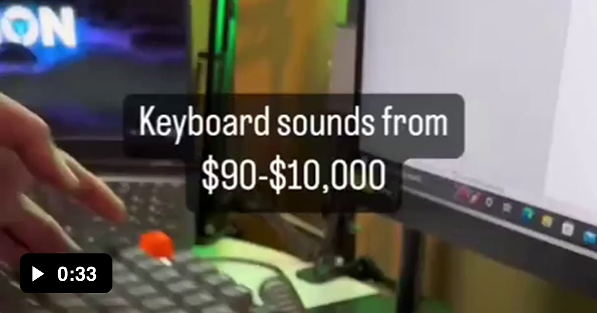 Mechanical keyboard sound comparison 9GAG