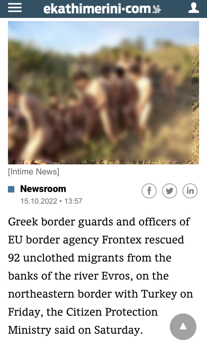 Turkey Sending Naked Migrants To Eu Borders Gag