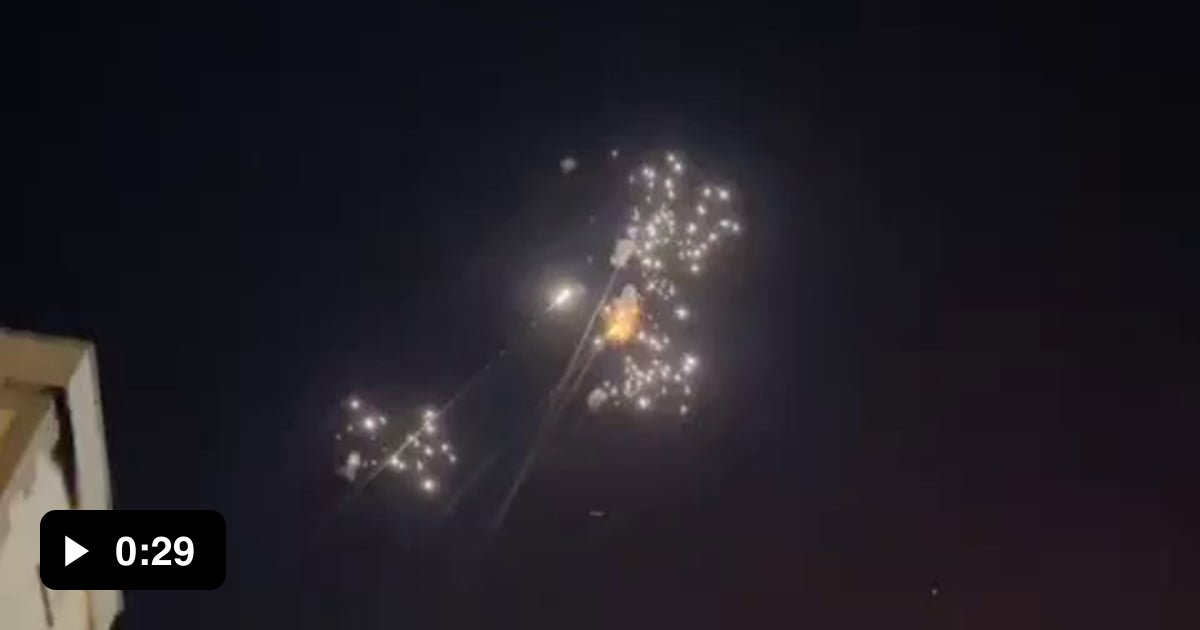 These are not fireworks. Israeli Iron Dome system is defending against