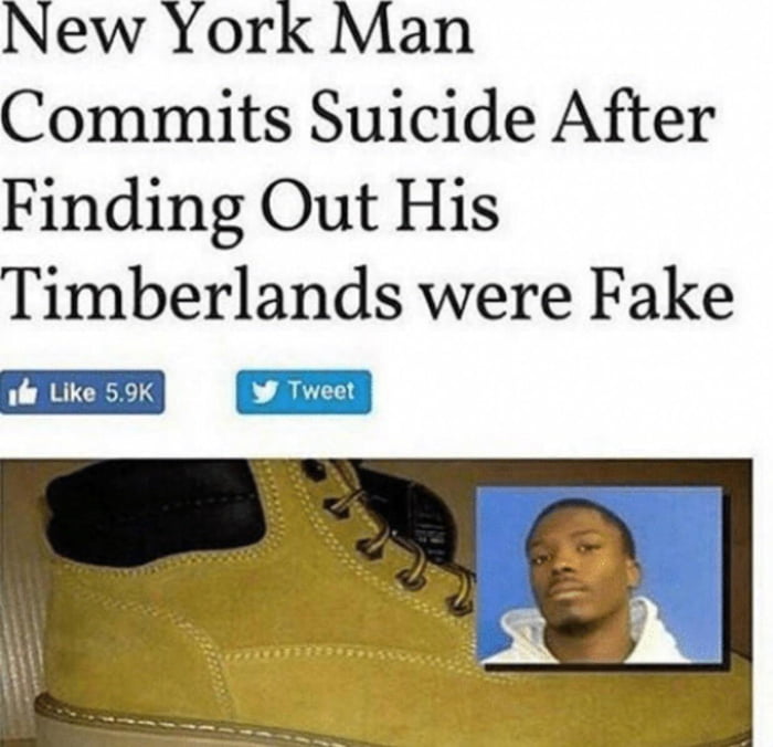 Fake timberlands are no joke 😑 - 9GAG