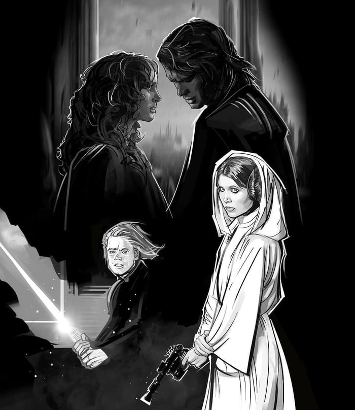 Anakin/Padme & Luke & Leia by Eli Hyder - 9GAG