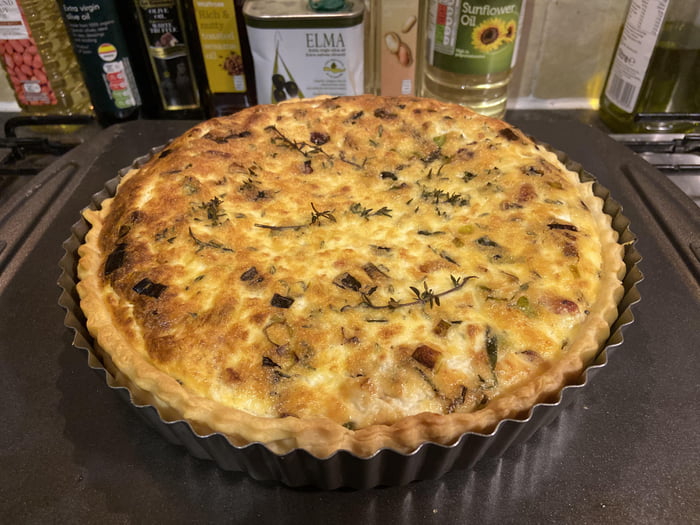 Bacon, leek and goat’s cheese quiche 9GAG