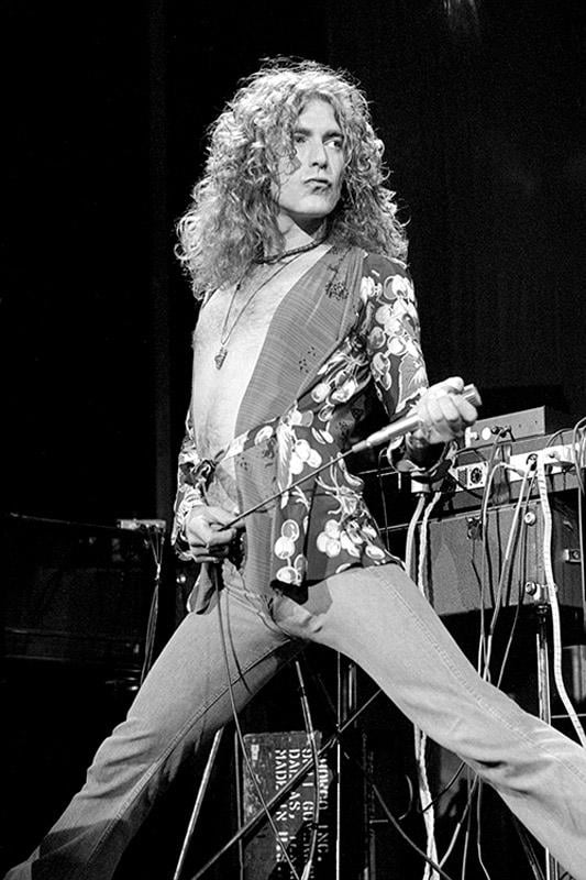 Robert Plant on stage. 1970s. - 9GAG