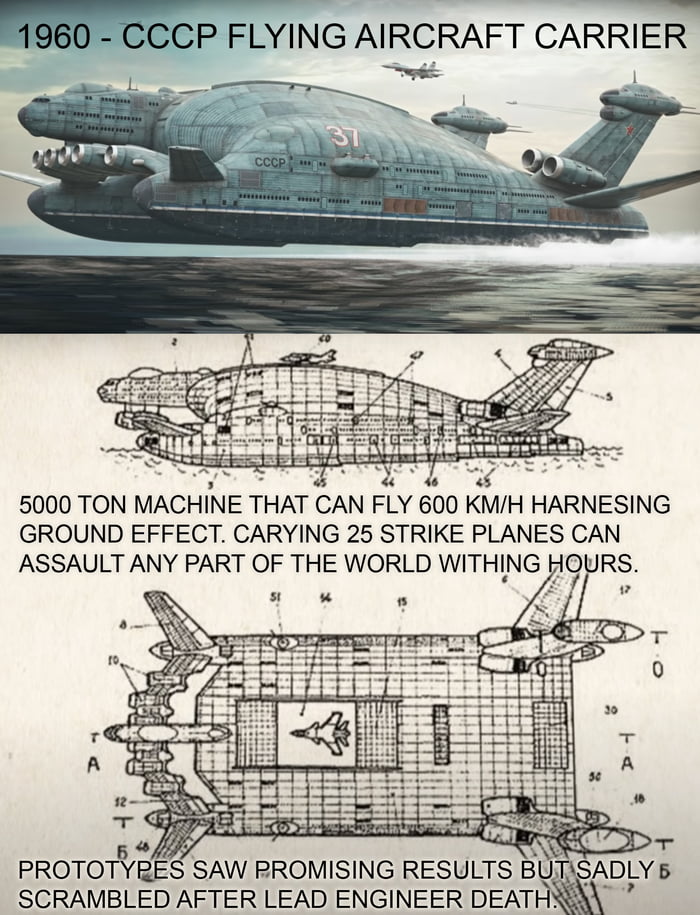 Robert Bartini's Ground Effect Aircraft Carrier: did it ever have