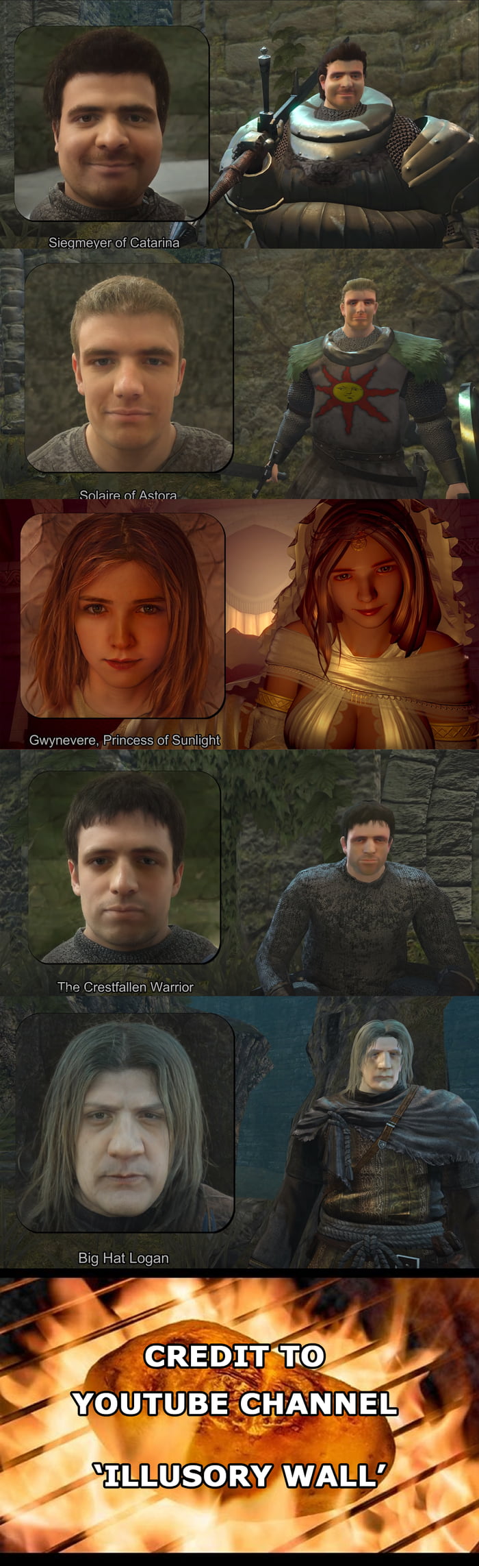 AI-generated 'real-life' faces of Dark Souls 1 Characters - 9GAG