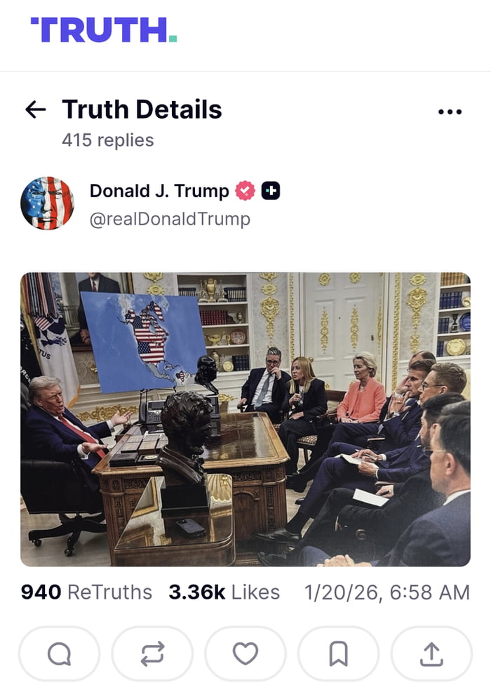 Ai generated image trump shared on his truth social network - 9GAG