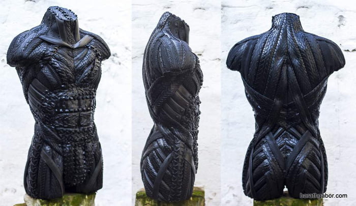 Sculptures made from recycled old tires Barath Gabor’s Recycled Tire ...