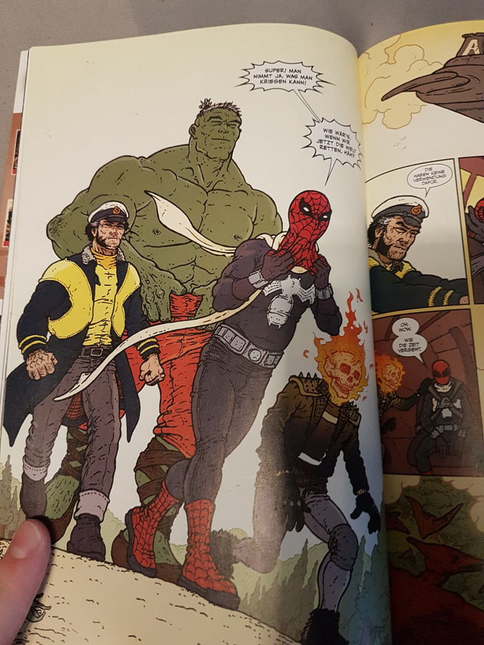 To the guy who couldn't believe it. there is a wolverine, spiderman, hulk  and ghostrider teamup - 9GAG