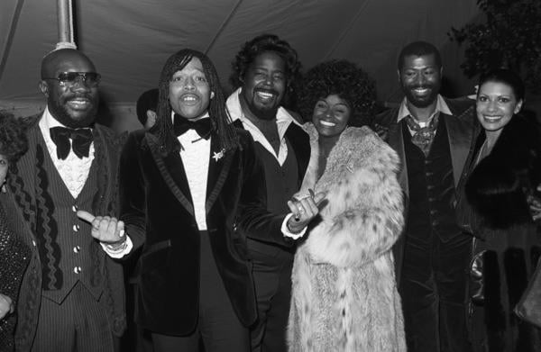 Isaac Hayes, Rick James, Barry White, Glodean White And Teddy 