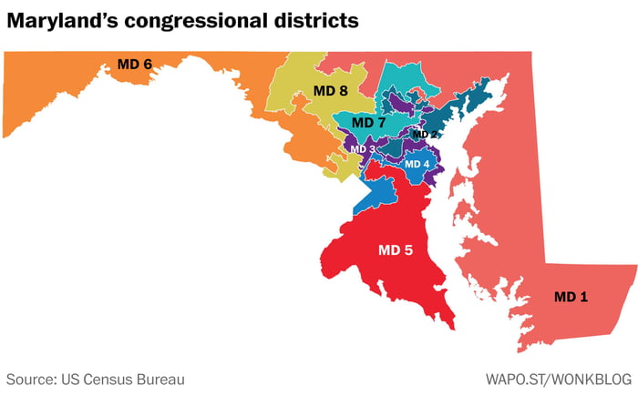 The Maryland Congressional Map That Was Just Thrown Out By A Court For 