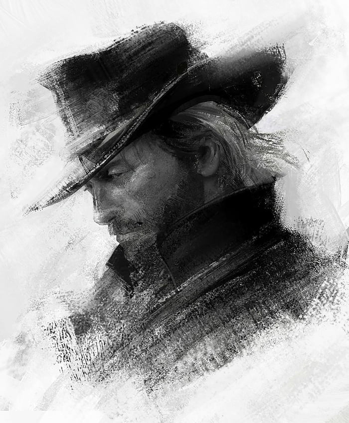 Arthur Morgan | Original Charcoal Drawing