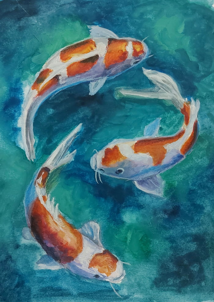 Mixed media fishies - 9GAG