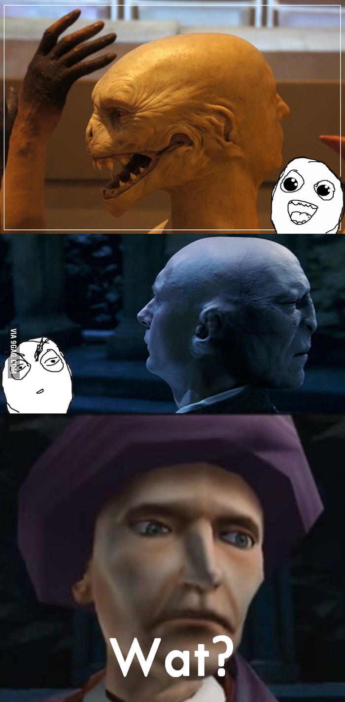 Original Voldemort S Face From Harry Potter And The Sorcerer S Stone 9gag