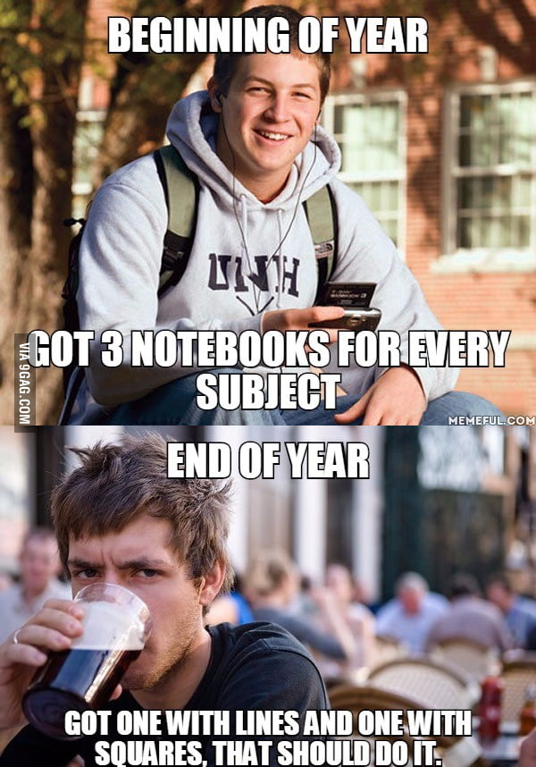 End of the school year coming, this is definitely true for most of us ...