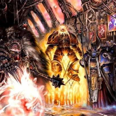 40k question. Who is the in golden armour and chains? -