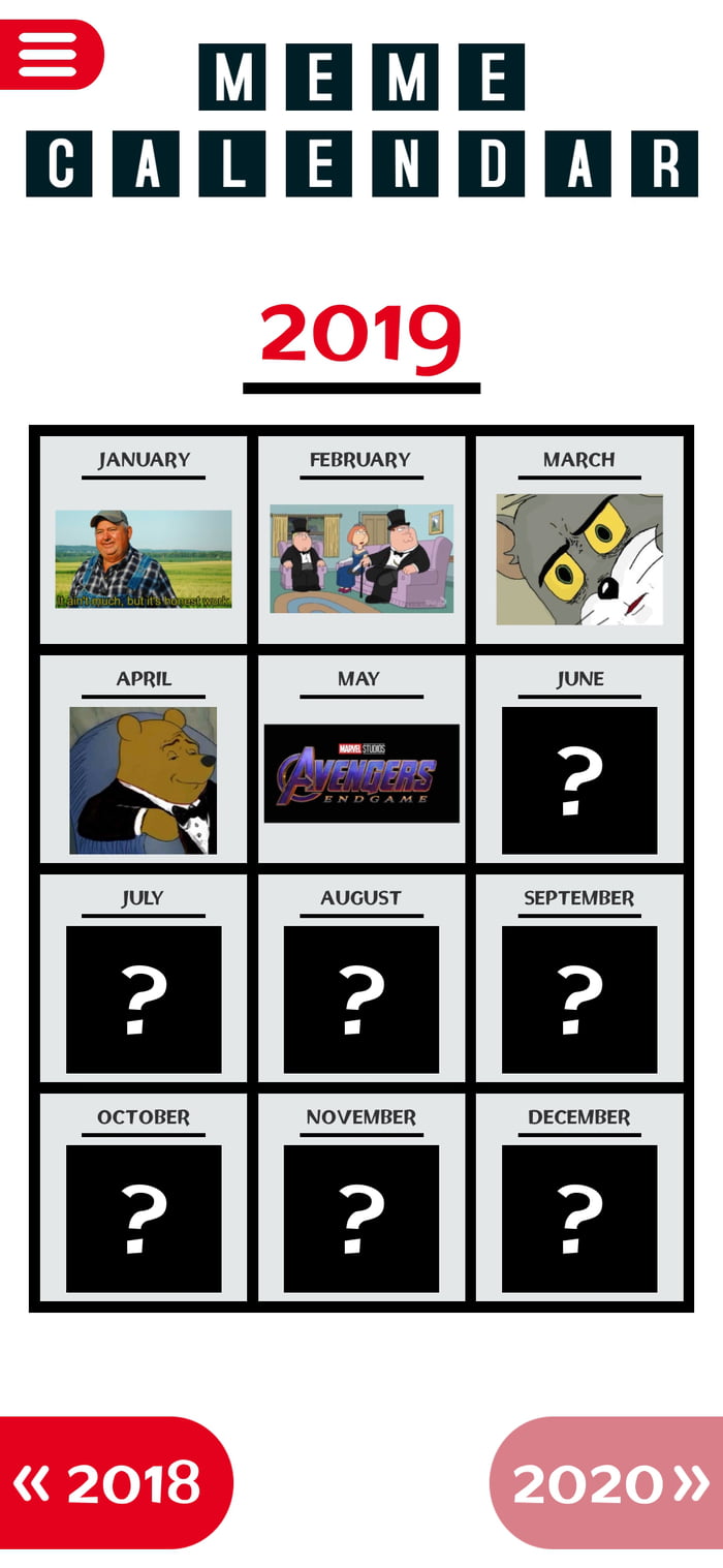 Meme Calendar App! 9GAG