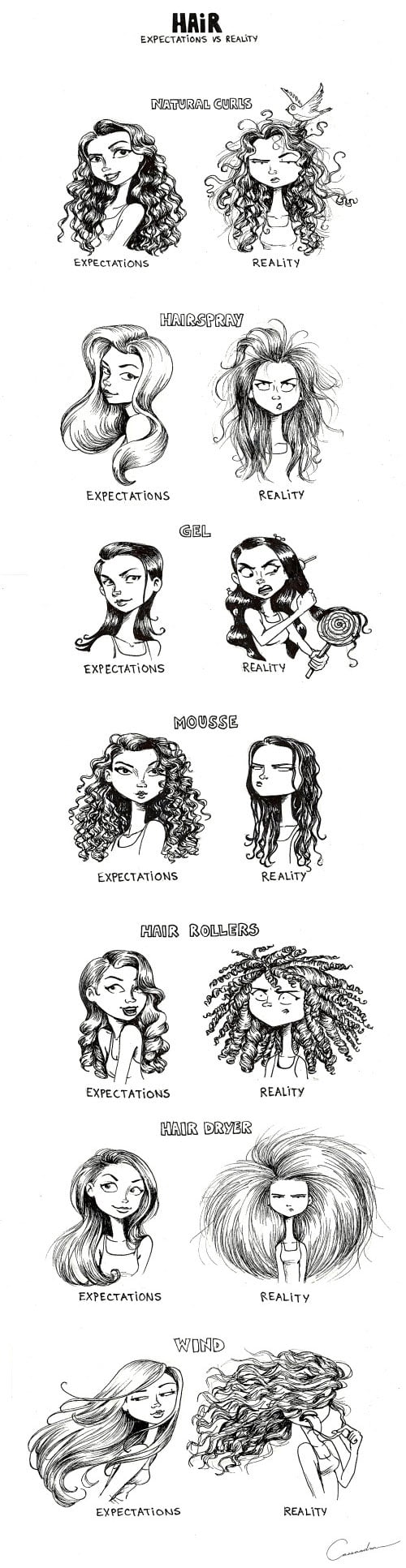 Hair Expectation Vs Reality Gag