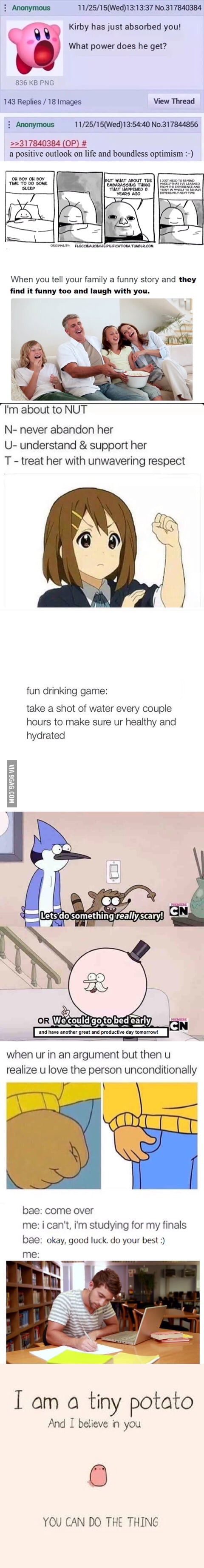 I've been posting dark humor and edgy post. Now let's have a different ...