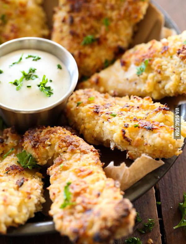 Crispy Parmesan Baked Chicken Strips - 9GAG