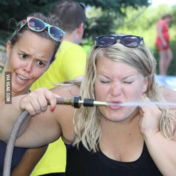 Hose it down, gurl. 9GAG