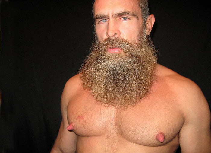 Man of grand beard and magnificent nipples - WTF.