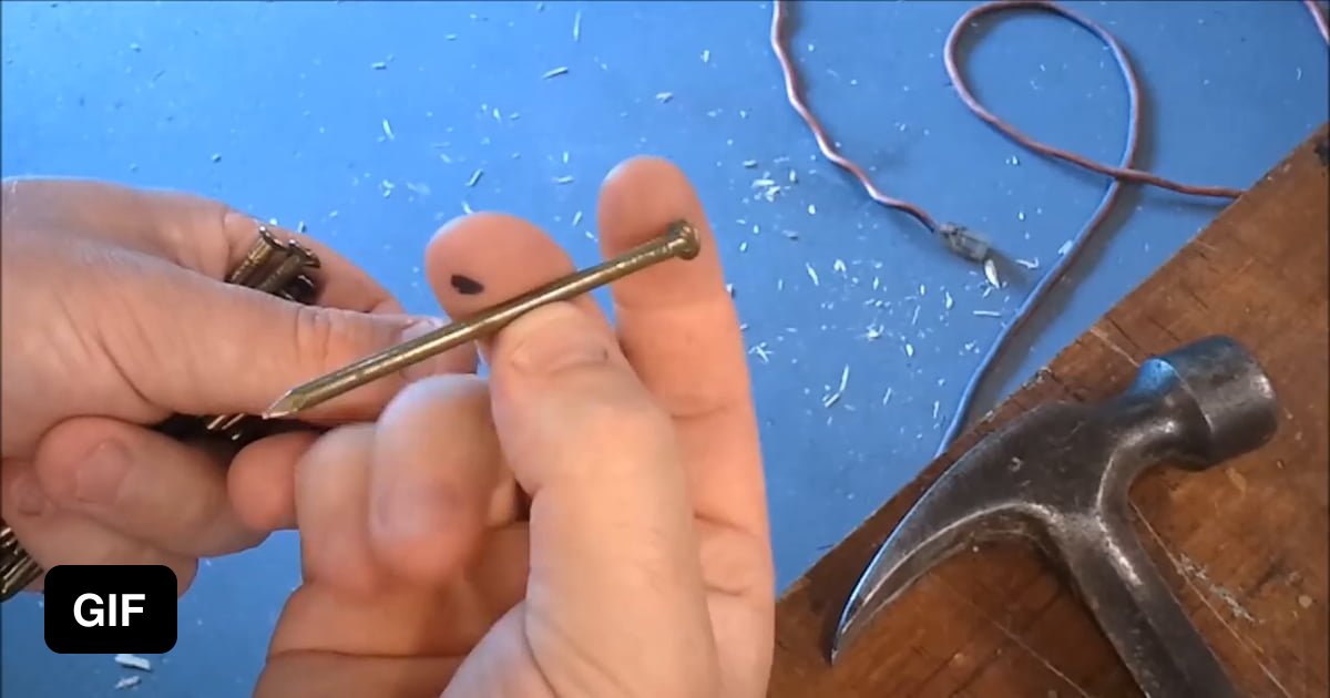 How to drive a nail with a single hit. 9GAG