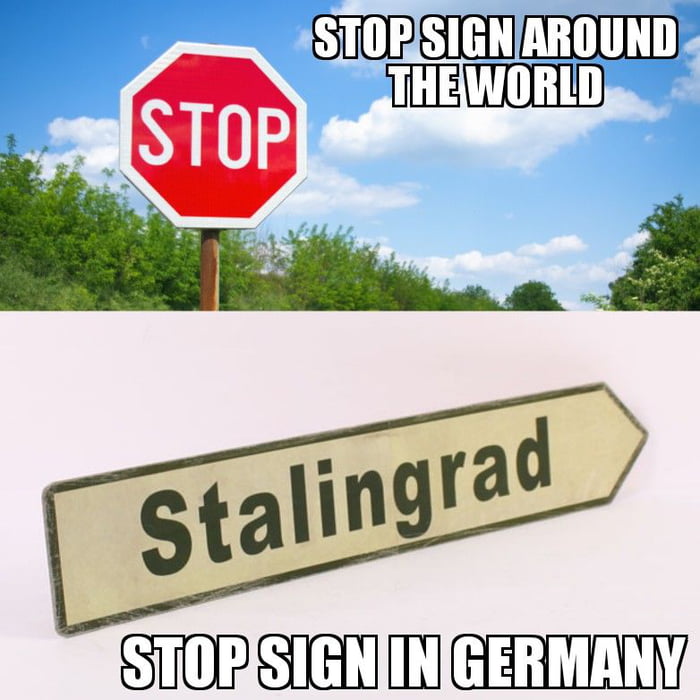 Different Countries Different Stop Signs 9GAG