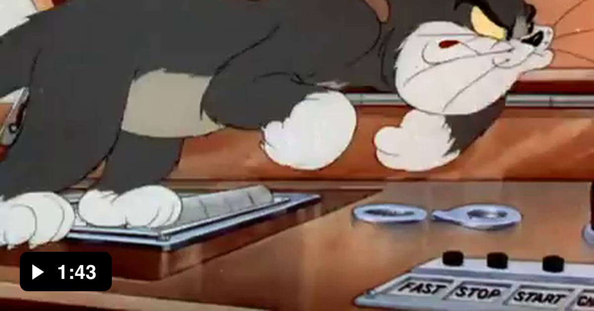 Daily Dose Tom and Jerry. Tom get beaten up by a Vinyl Record Player... 9GAG