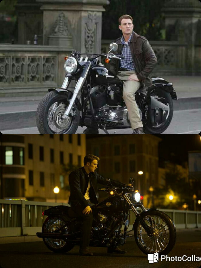 captain america and billy bike