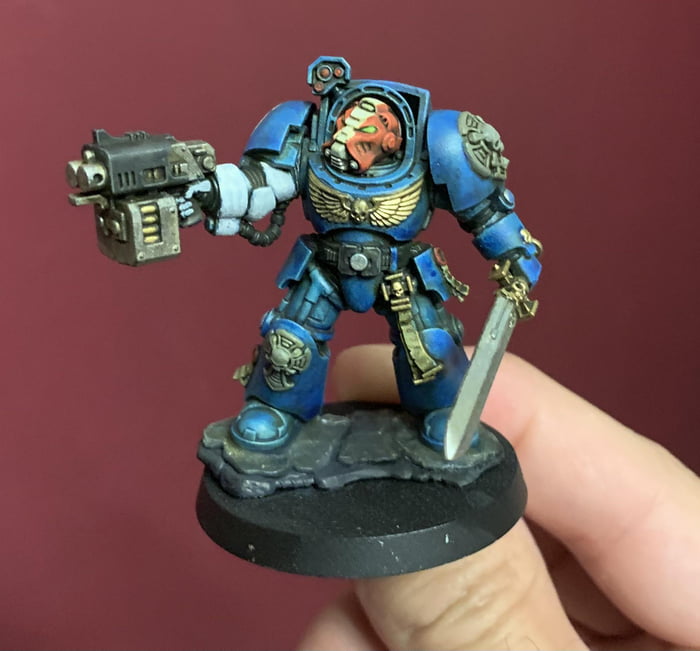 Was inspired by some old codex art. Behold, a 1st company terminator - 9GAG