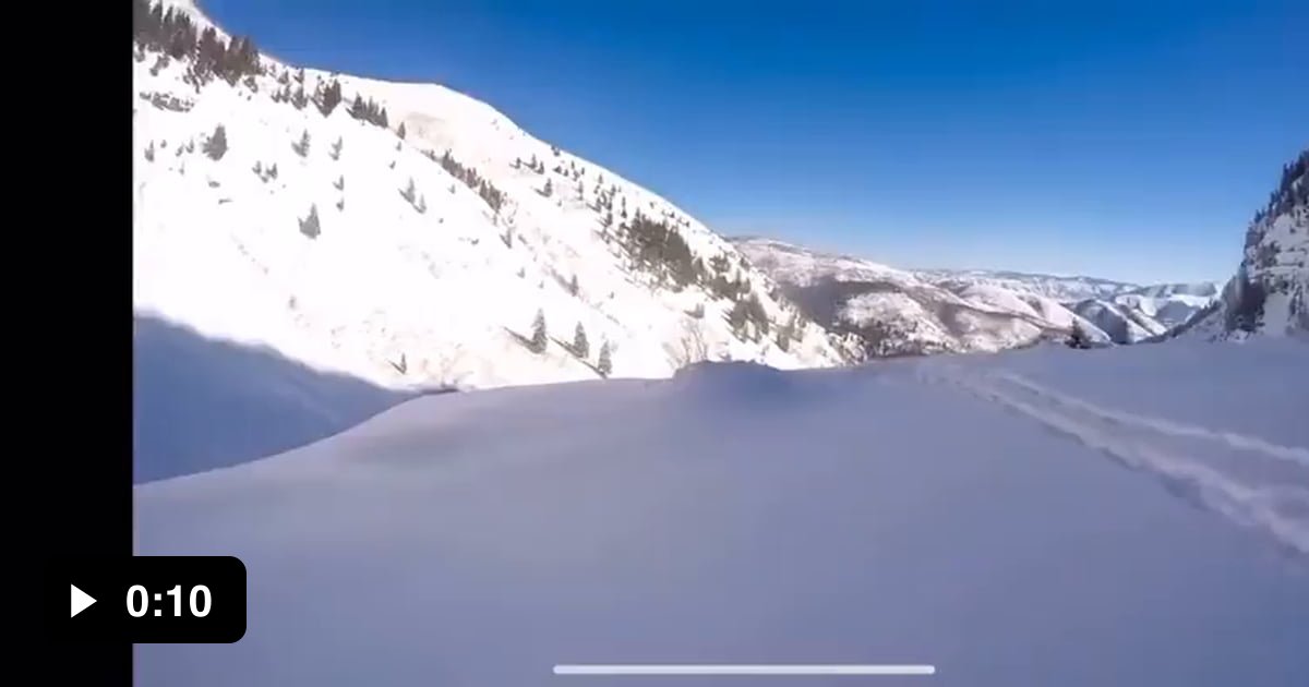 Skier survives 150ft drop! - 9GAG