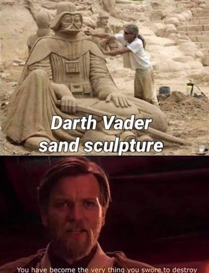 Darth vader sand sculpture 9GAG