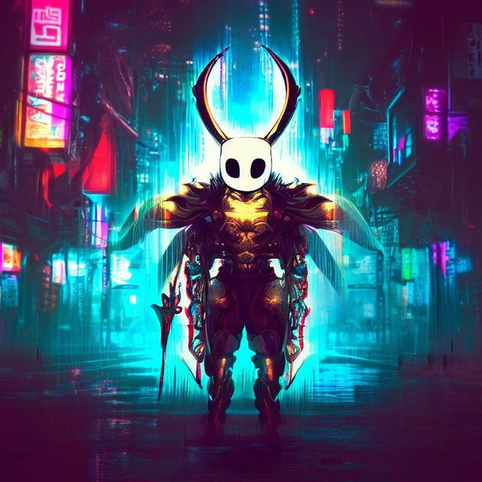 Hollow Knight Mixed With Cyberpunk 2077 (AI Generated) - 9GAG