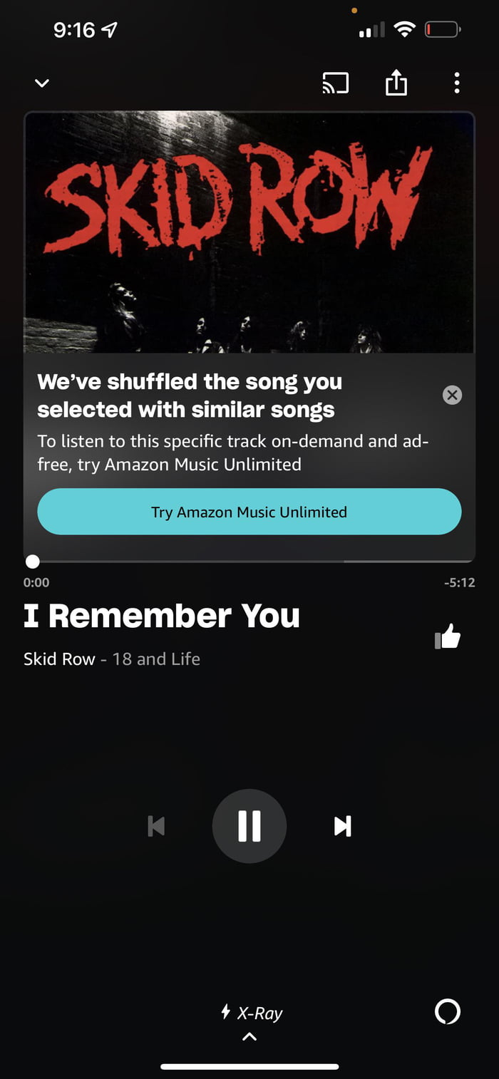 Amazon music update now you cant just listen to your own music. - 9GAG