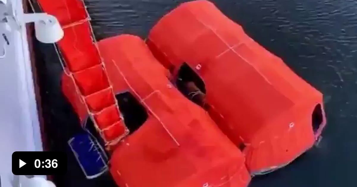 A new Deployable Life raft with a Tunnel to slide in, could save many ...