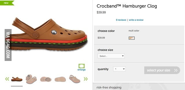 hamburger crocs